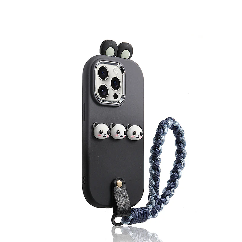 iPhone Lanyard Series | Cute 3D Panda Cartoon Phone Case - Image 6