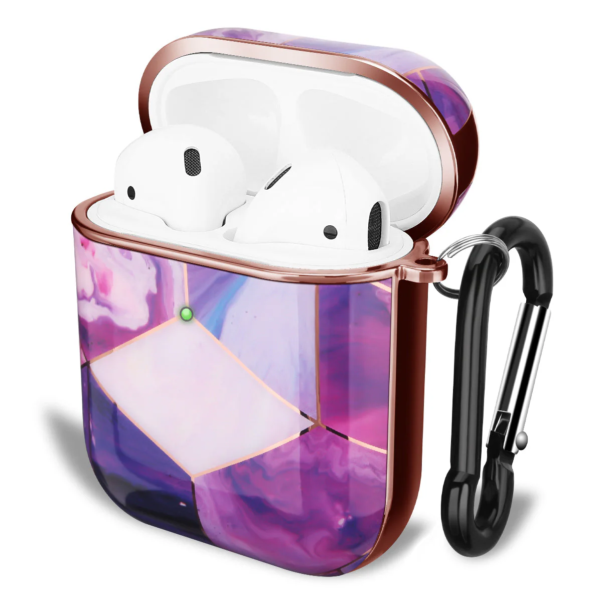 AirPods | Electroplating Purple Marble Case - Image 4