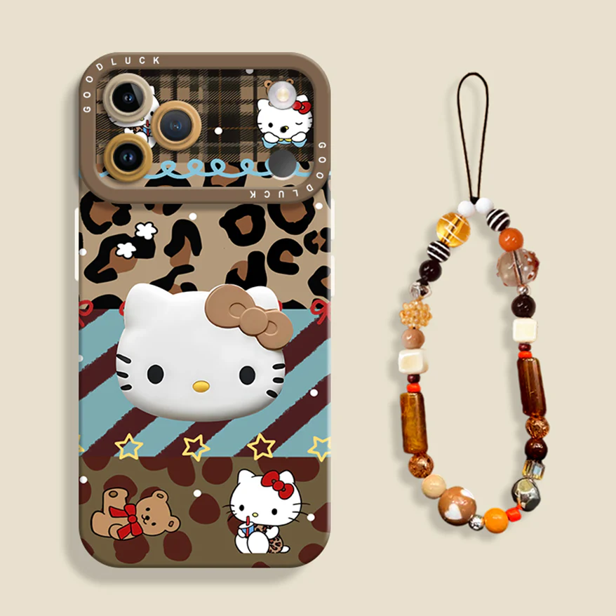 iPhone beads series | Hello Kitty Liquid Silicone Phone Case - Image 3