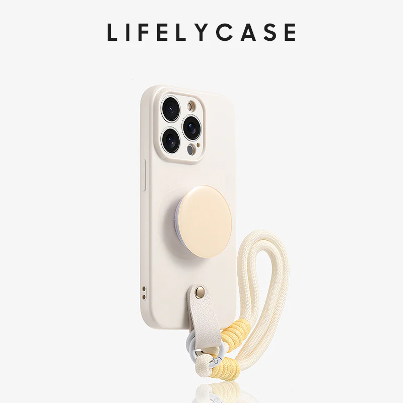 iPhone Lanyard Series | Cartoon Bracket Liquid Silicone Phone Case - Image 6