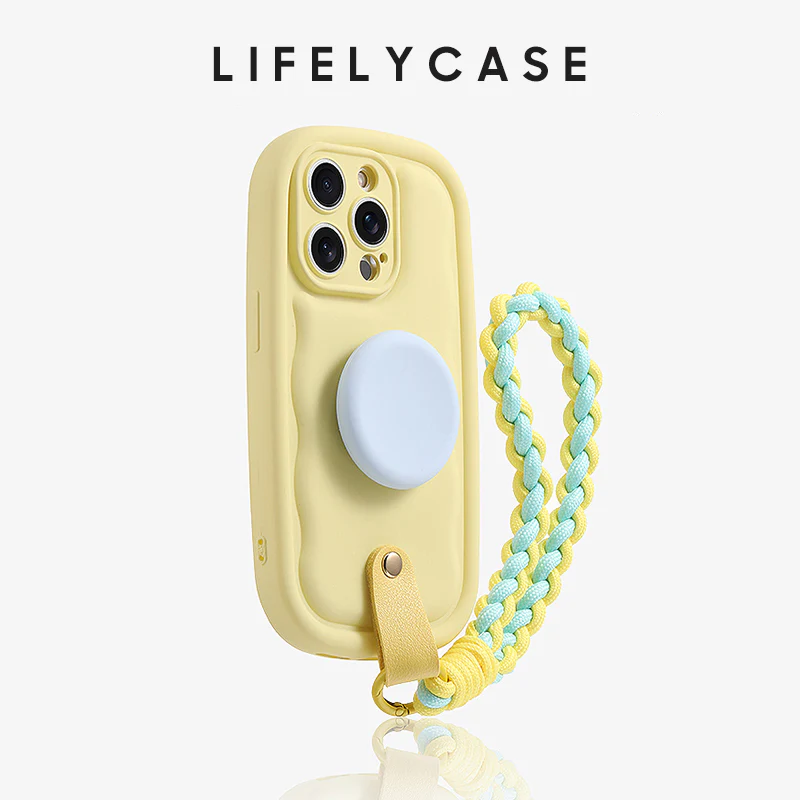 iPhone Lanyard Series | Cartoon Bracket Liquid Silicone Phone Case - Image 5