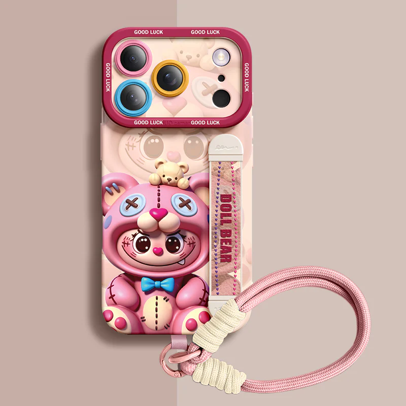 iPhone Wristband Series | Cartoon Liquid Silicone Phone Case - Image 7