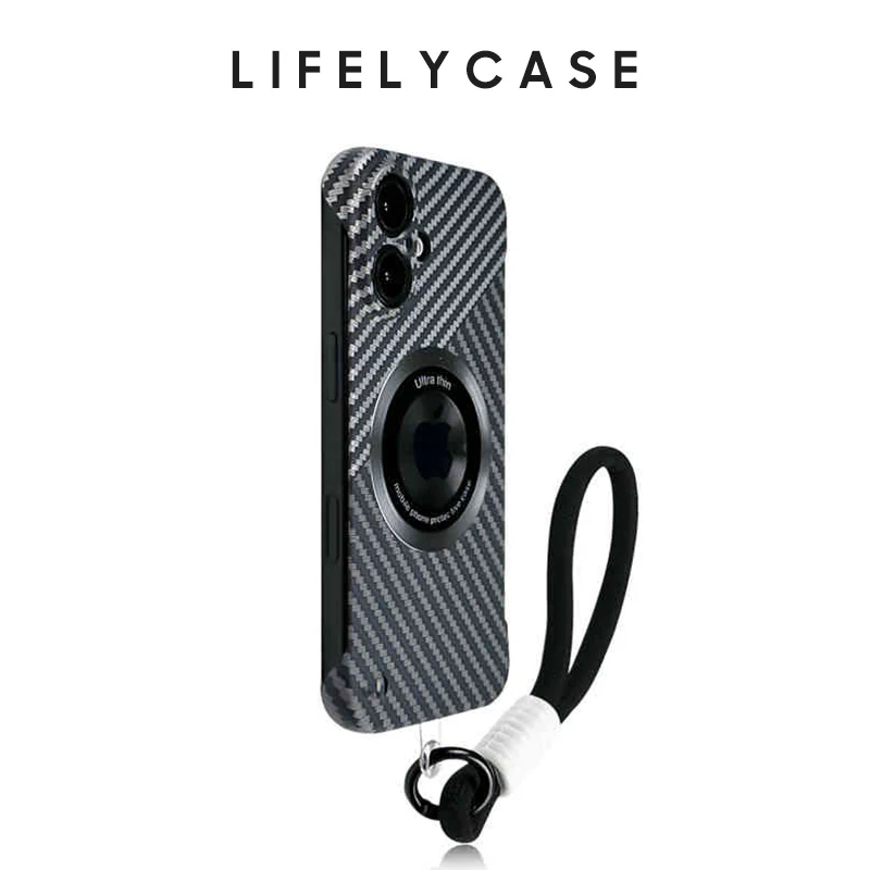 iPhone Lanyard Series | Carbon Fiber MagSafe Magnetic Phone Case - Image 3