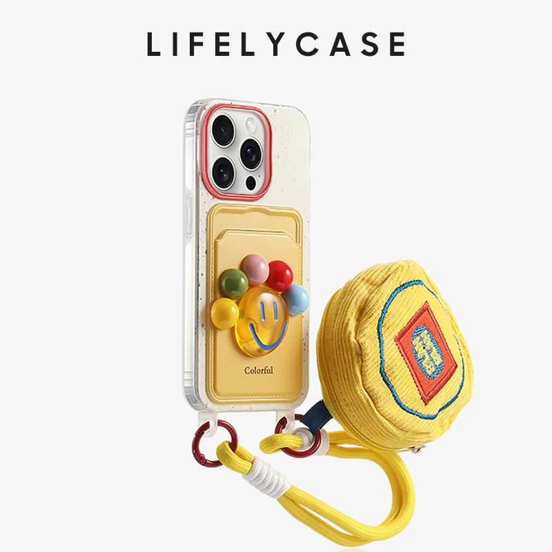 iPhone Lanyard Series | Cartoon Design Card Holder Phone Case Free Wallet - Image 8