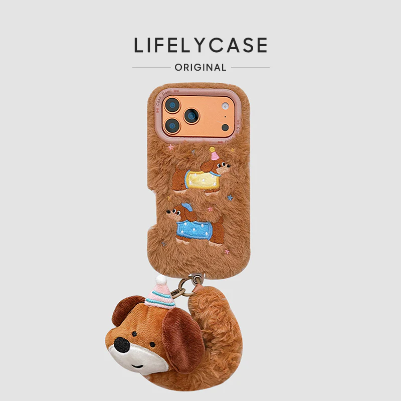iPhone Series | Cartoon Liquid Silicone Plush Phone Case - Image 3