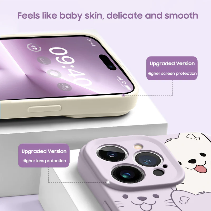 iPhone Lanyard Series | Cartoon puppy Liquid Silicone MagSafe Phone Case - Image 4