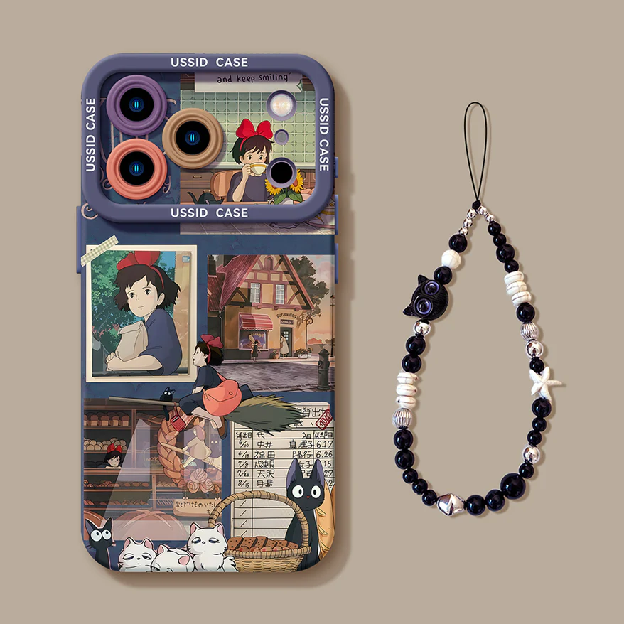 iPhone beads series | Cartoon Design Liquid Silicone Phone Case - Image 5