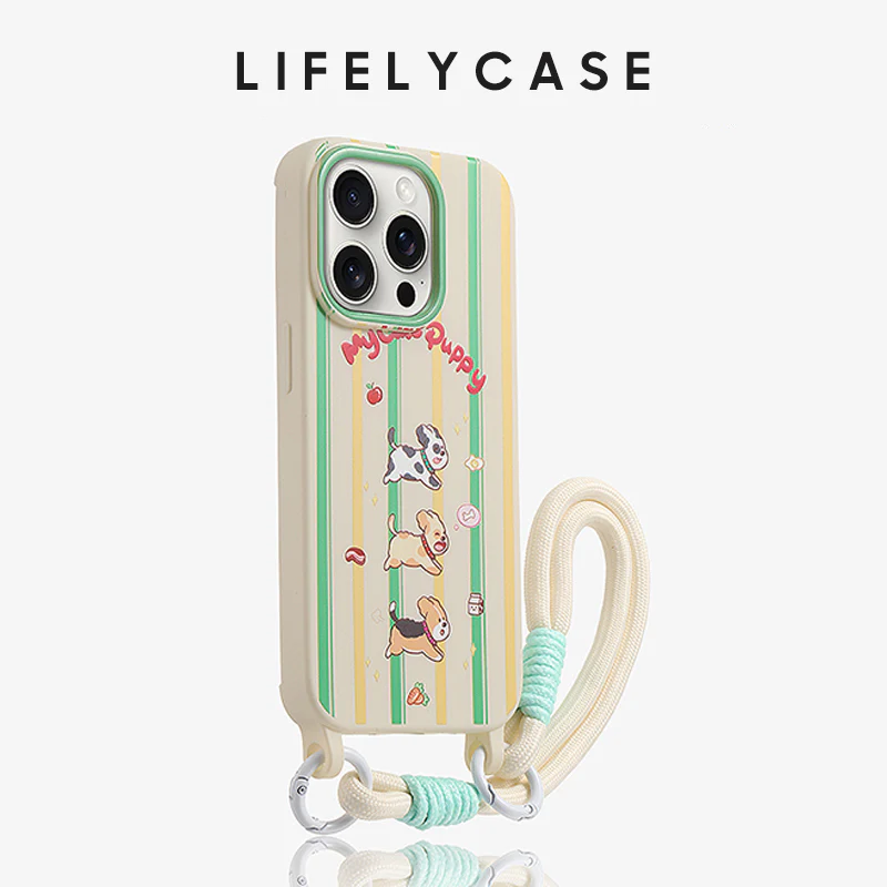 iPhone Lanyard Series | Cool Cat Design Liquid Silicone Phone Case - Image 6