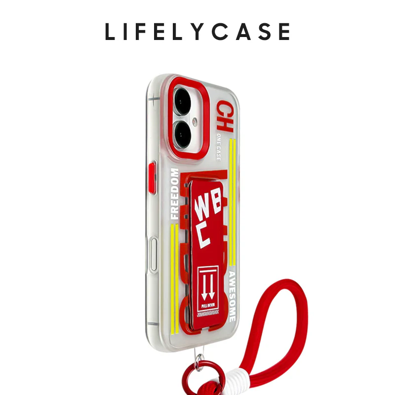 iPhone Lanyard Series | Cool Push-Pull Stand Design Phone Case - Image 5