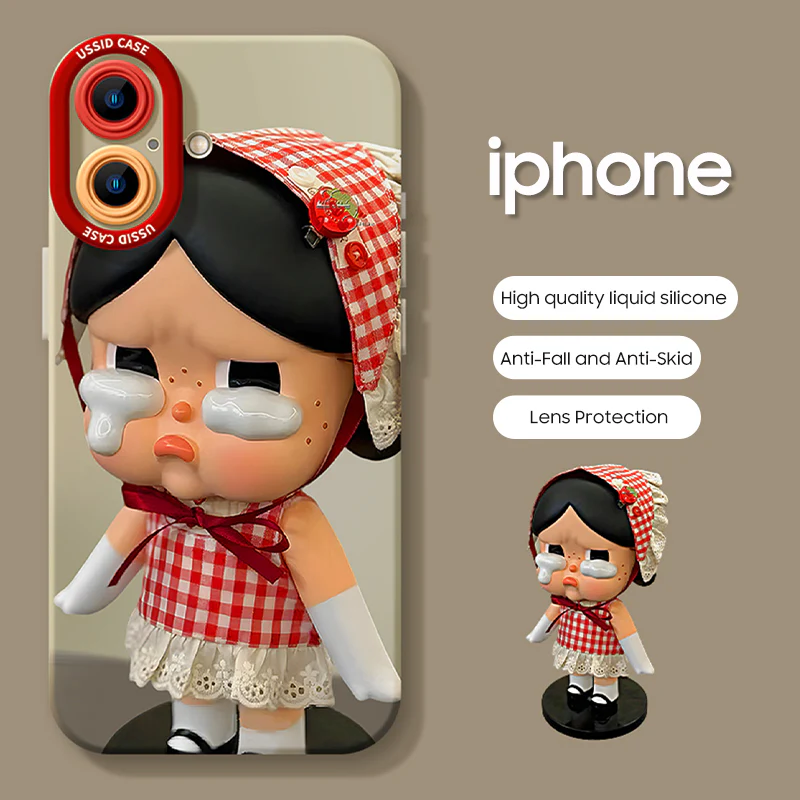 iPhone beads series | Cute Crying Baby Liquid Silicone Phone Case - Image 2