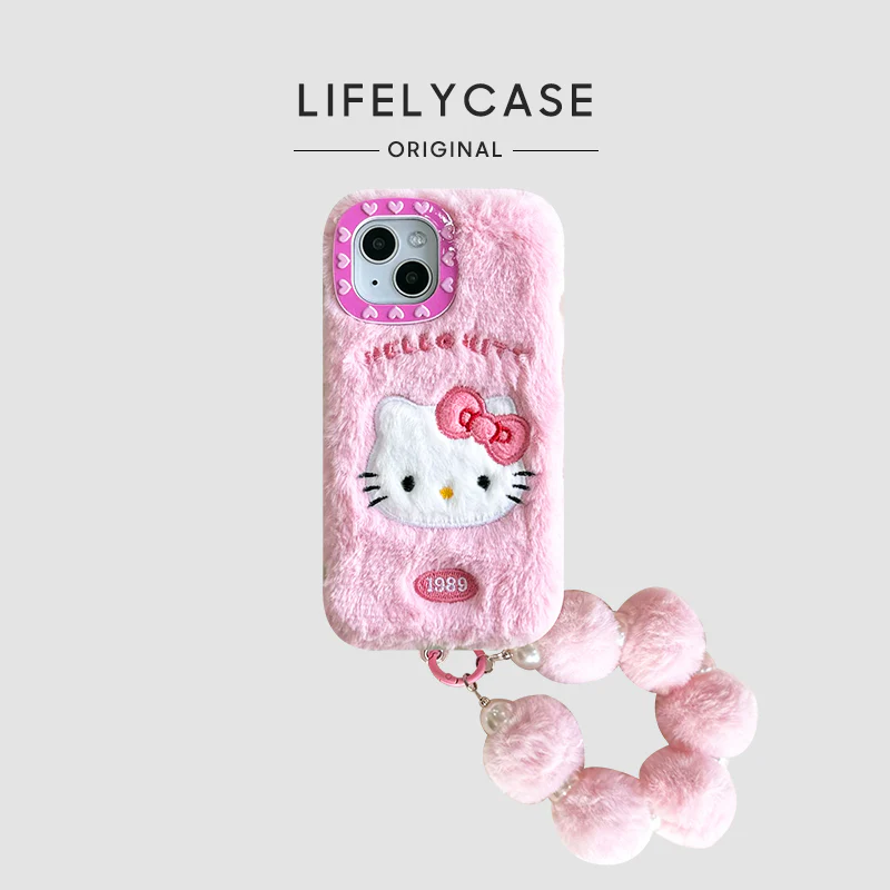 iPhone Lanyard Series | Cute Hello Kitty Plush Phone Case - Image 2