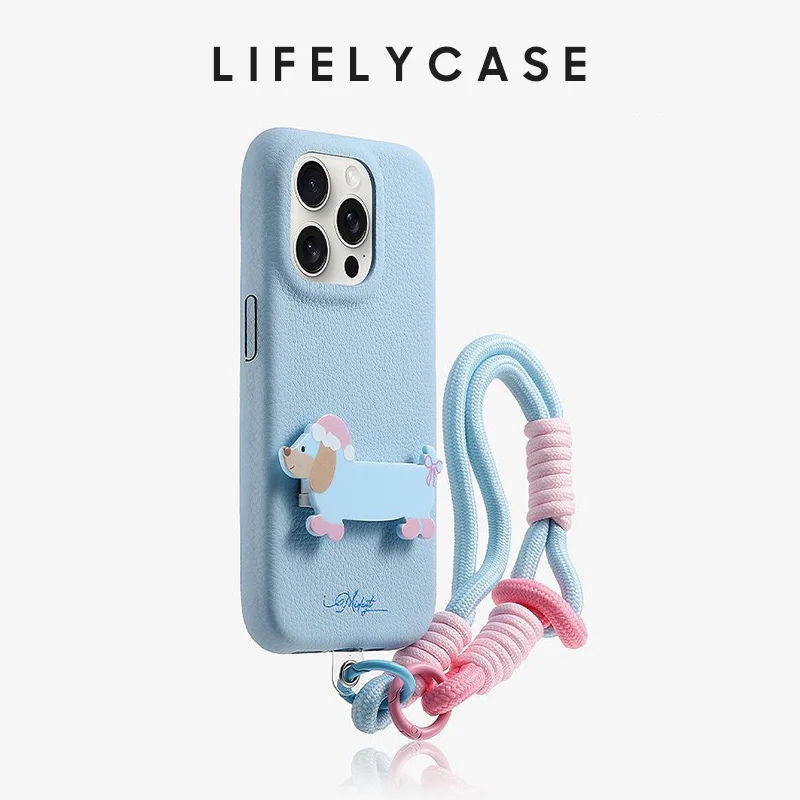 iPhone Lanyard Series | Cute Puppy Leather Phone Case - Image 7