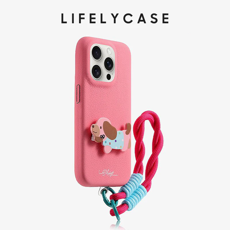 iPhone Lanyard Series | Cute Puppy Leather Phone Case - Image 9