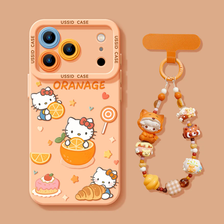iPhone beads series | Sanrio Cartoon Design Liquid Silicone Phone Case - Image 5