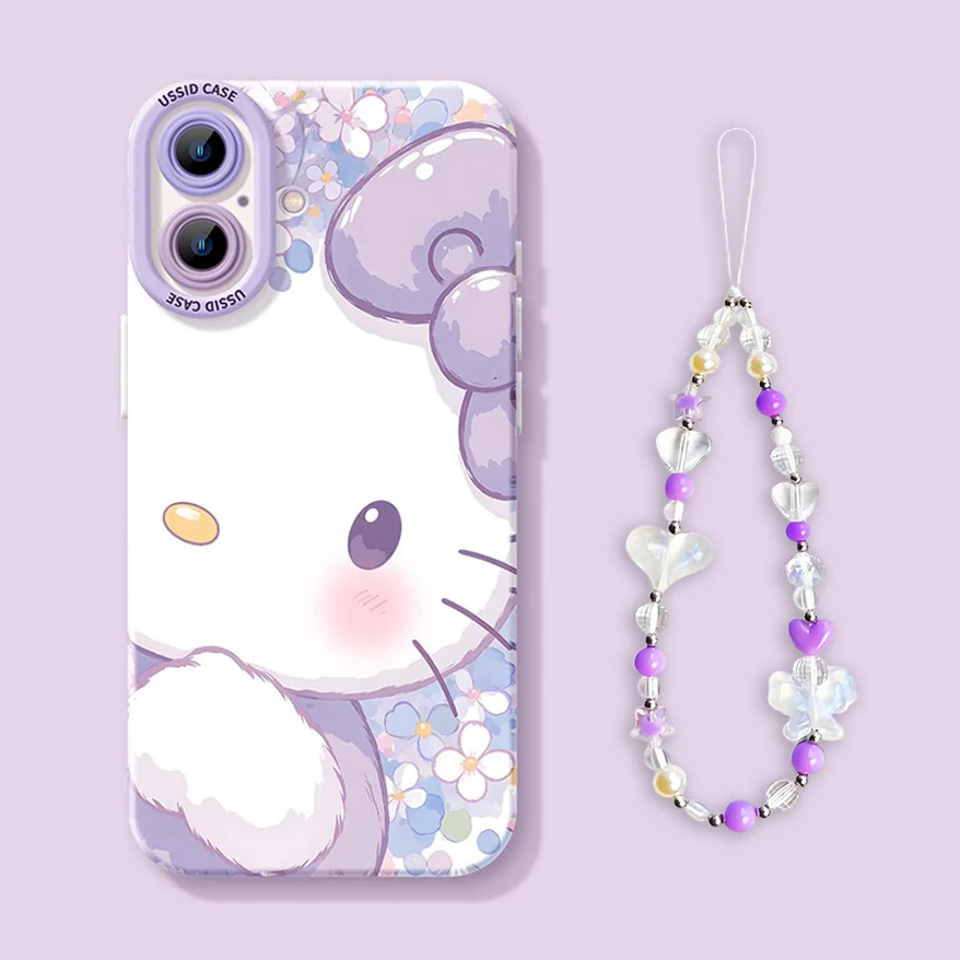 iPhone beads series | Sanrio Cartoon Design Liquid Silicone Phone Case - Image 6