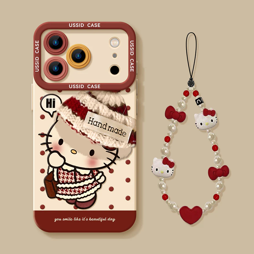 iPhone beads series | Sanrio Cartoon Design Liquid Silicone Phone Case - Image 7