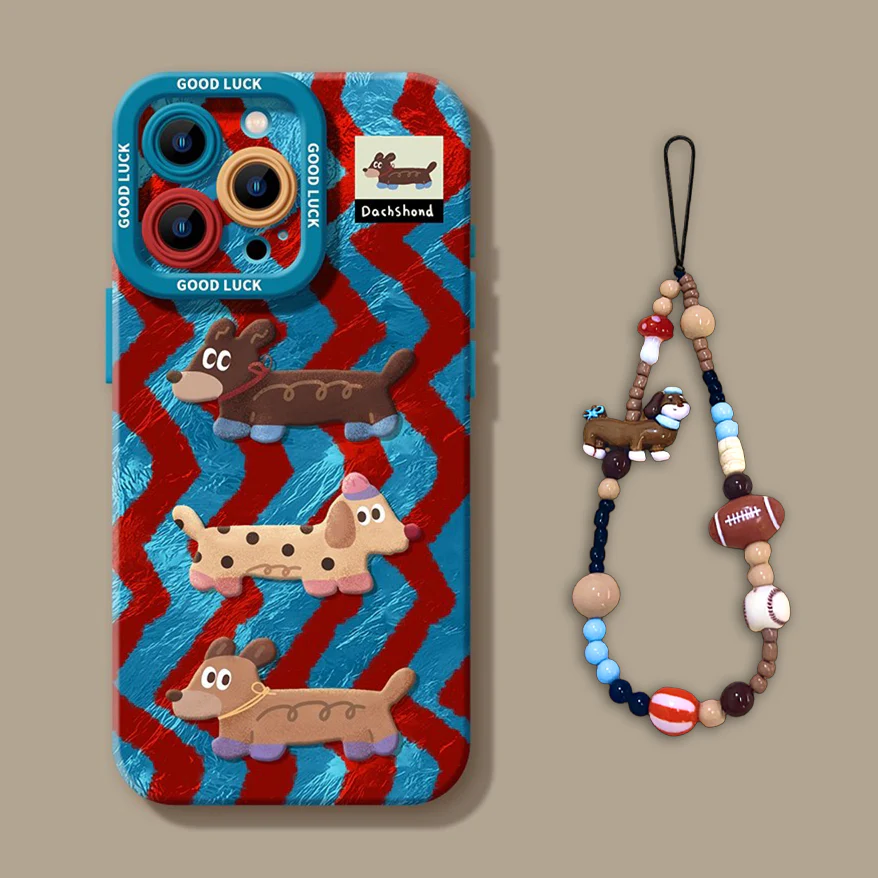 iPhone beads series | Dachshund Design Liquid Silicone Phone Case - Image 5