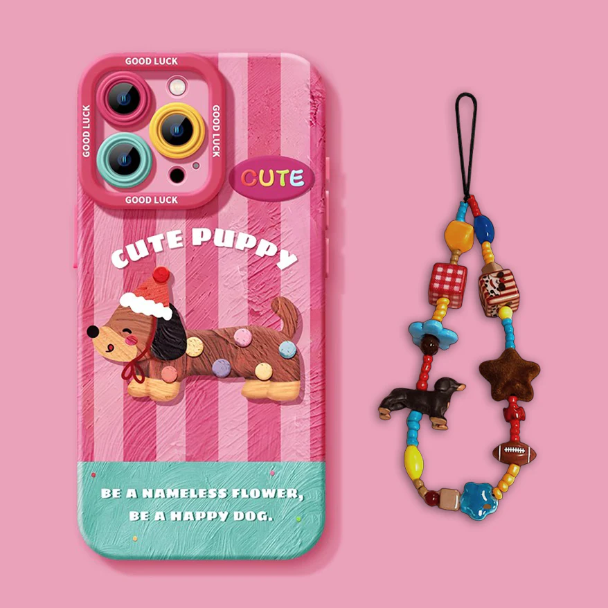 iPhone beads series | Dachshund Design Liquid Silicone Phone Case - Image 6