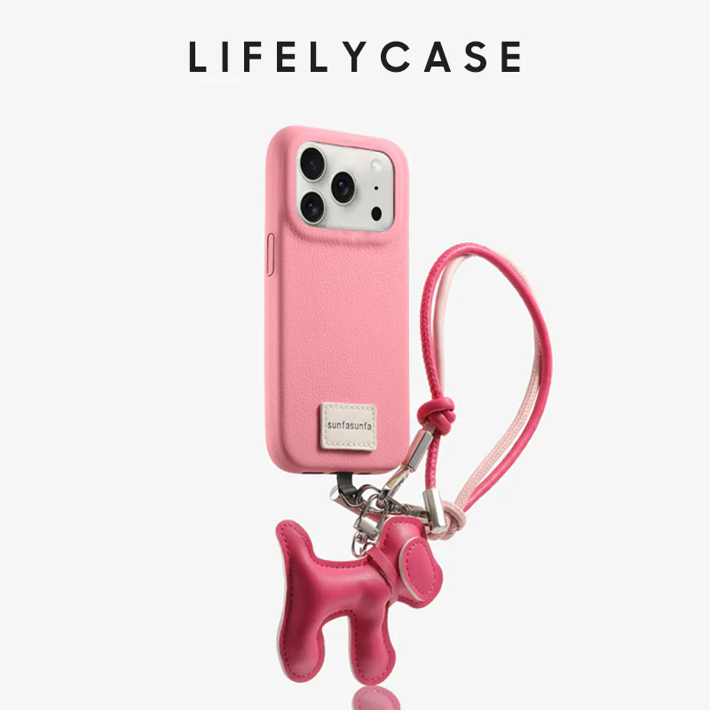 iPhone Lanyard Series | Genuine Leather Phone Case with Free Dachshund Pendant - Image 5