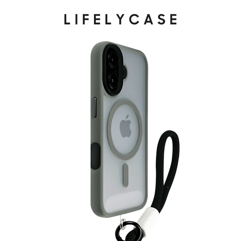 iPhone Lanyard Series |MagSafe Magnetic Frosted Phone Case - Image 3