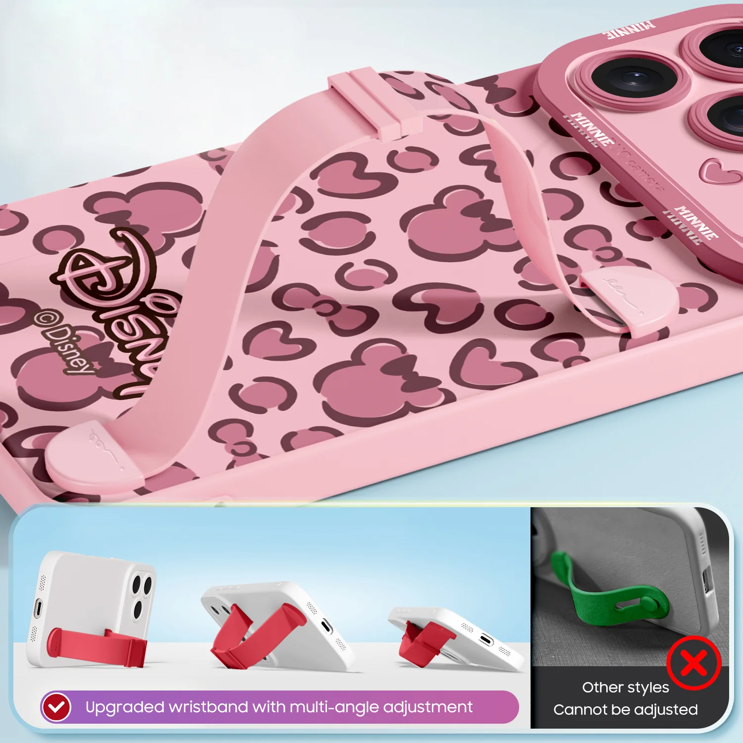 iPhone Wristband Series | Disney Cartoons Liquid Silicone Phone Case - Image 5