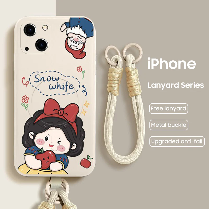 iPhone Lanyard Series | Disney Princess Liquid Silicone MagSafe Phone Case - Image 6