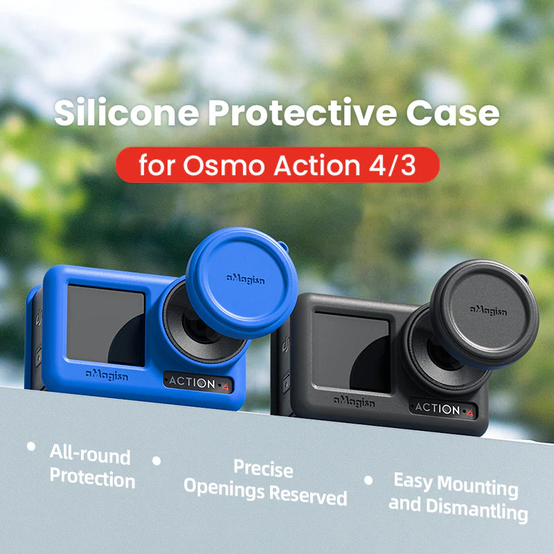 DJI Action 4/3 Accessories | Silicone Protective Case (With Neck Lanyard) - Image 3