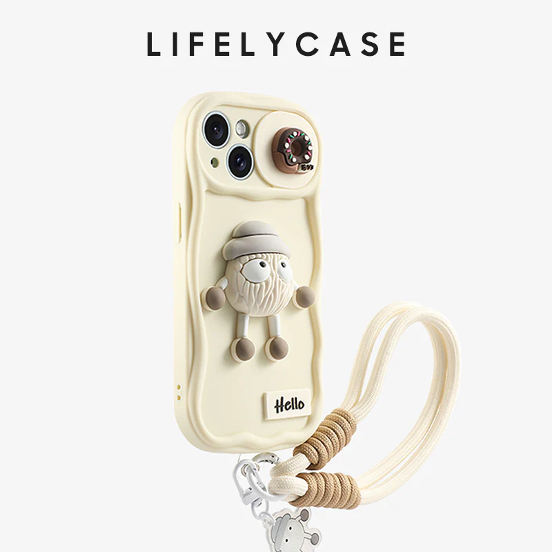 iPhone Lanyard Series | Cartoon phone case with lens sliding window design - Image 6