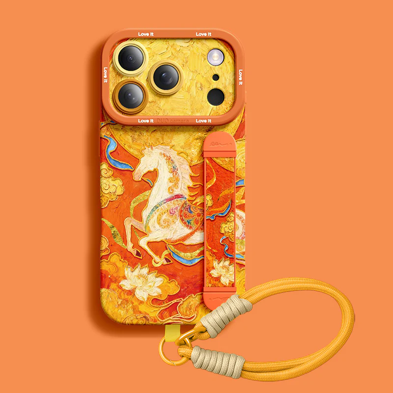 iPhone Wristband Series | "Flying Horse" Liquid Silicone Phone Case - Image 6