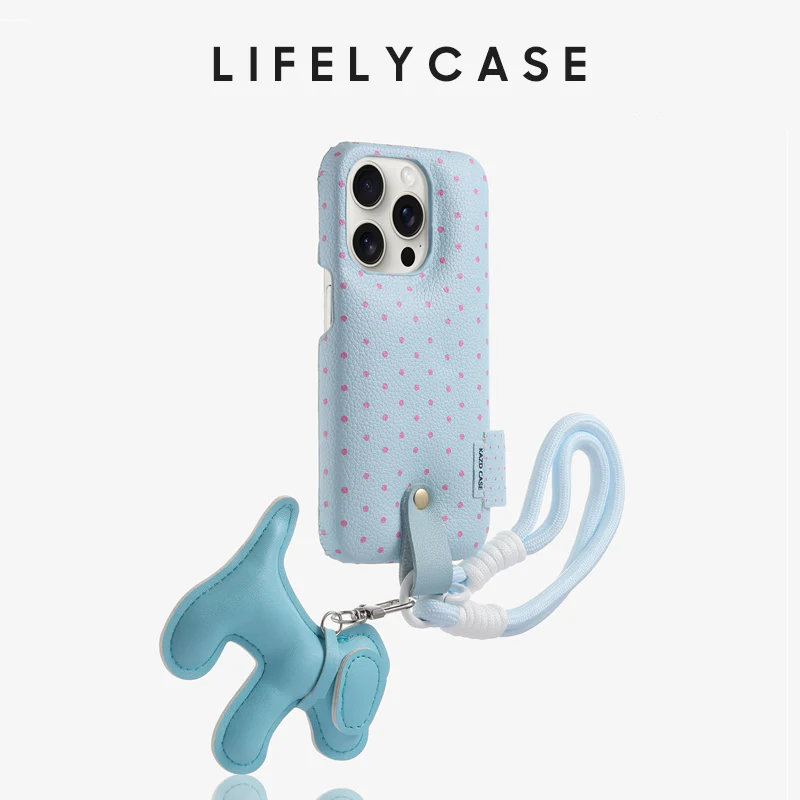 iPhone Lanyard Series | Genuine Leather Phone Case with Free Dachshund Pendant - Image 5
