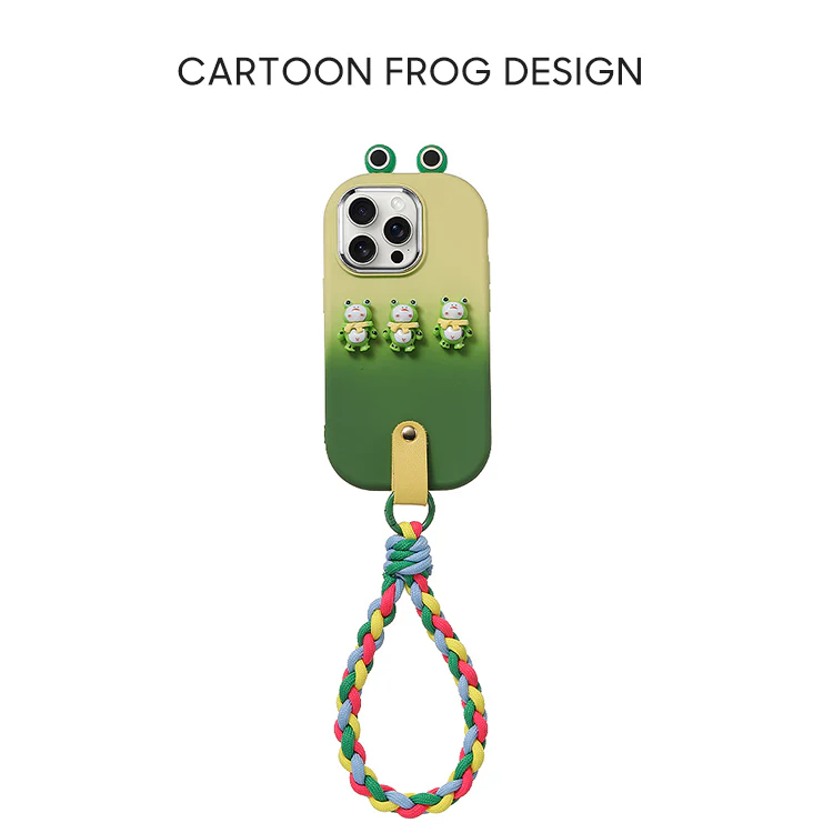 iPhone Lanyard Series | Cartoon Liquid Silicone Phone Case - Image 5