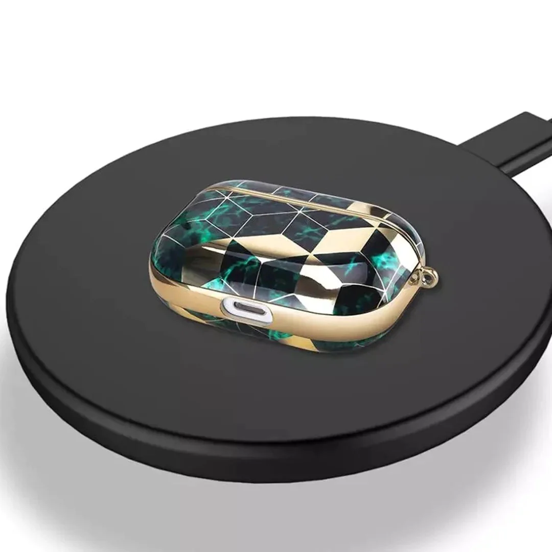 AirPods | Luxury Gold Green Marble Case - Image 7