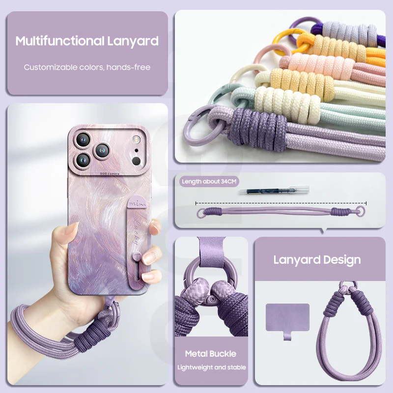 iPhone Wristband Series | "Gradient Light and Shadow" Liquid Silicone Phone Case - Image 4