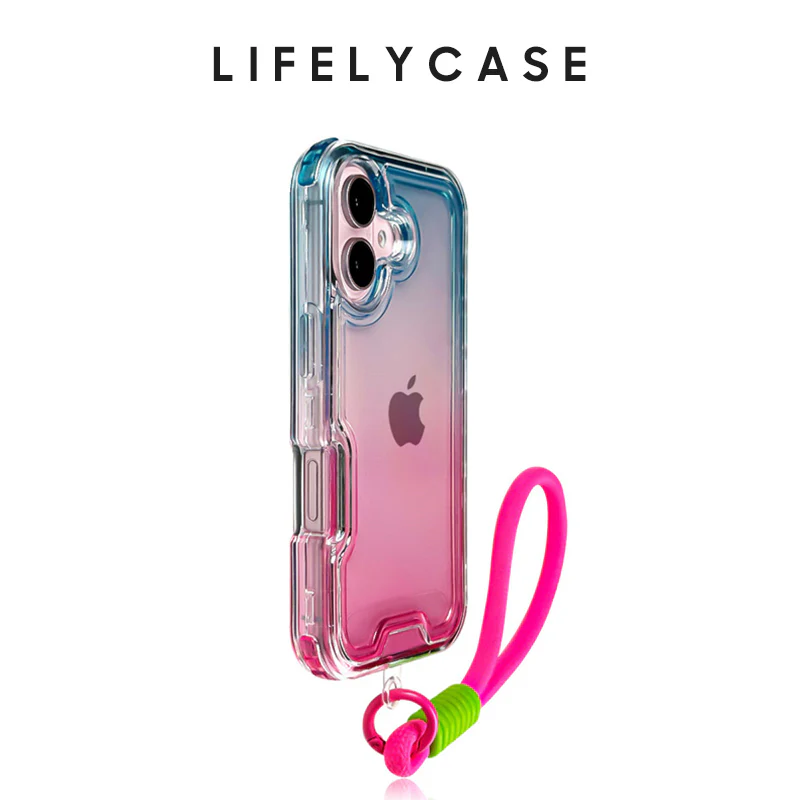 iPhone Lanyard Series | Gradient Design Silicone Phone Case - Image 4
