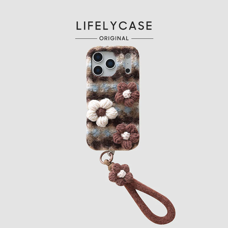 iPhone Series | Handmade 3D Flowers Liquid Silicone Plush Phone Case - Image 6