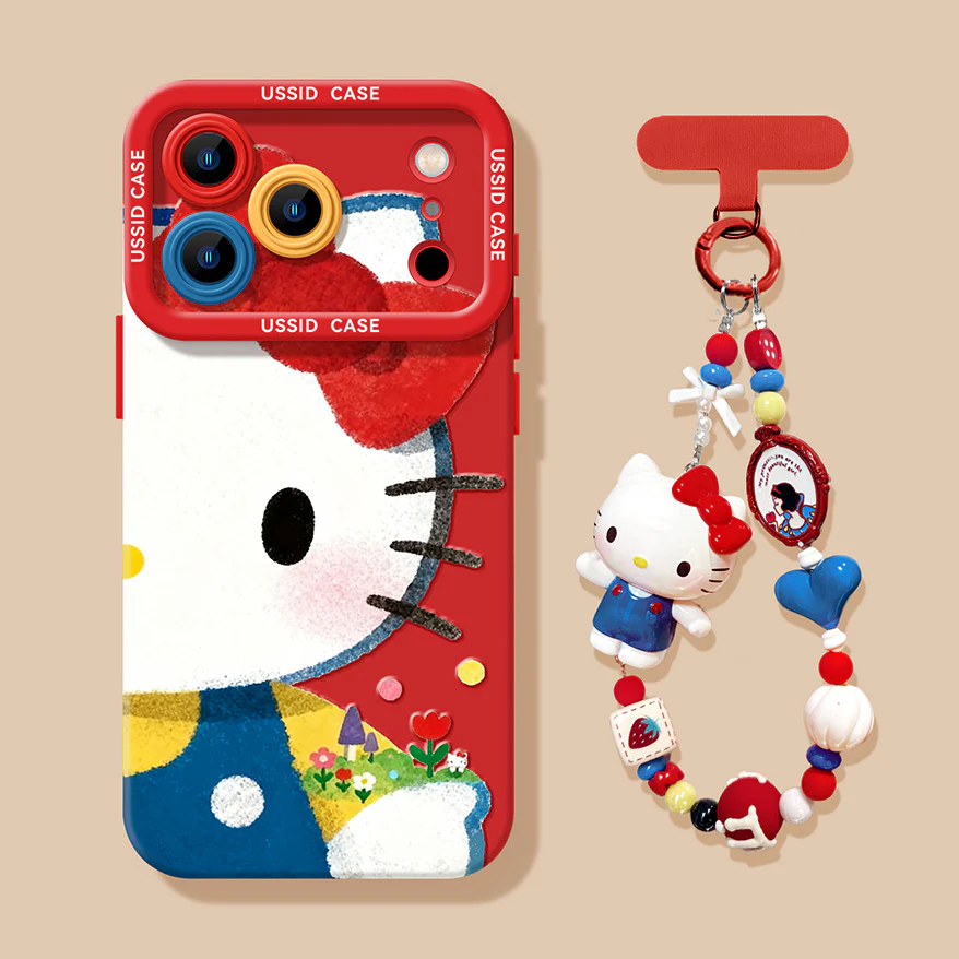 iPhone beads series | Hello Kitty Liquid Silicone Phone Case - Image 3