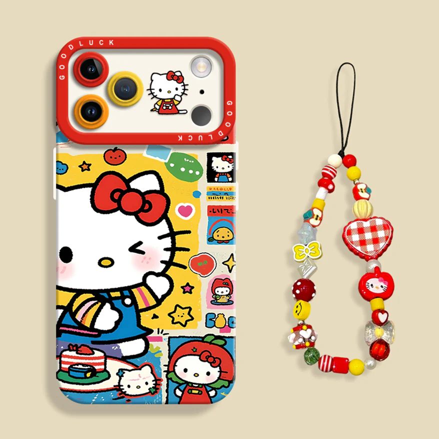 iPhone beads series | Hello Kitty Liquid Silicone Phone Case - Image 5