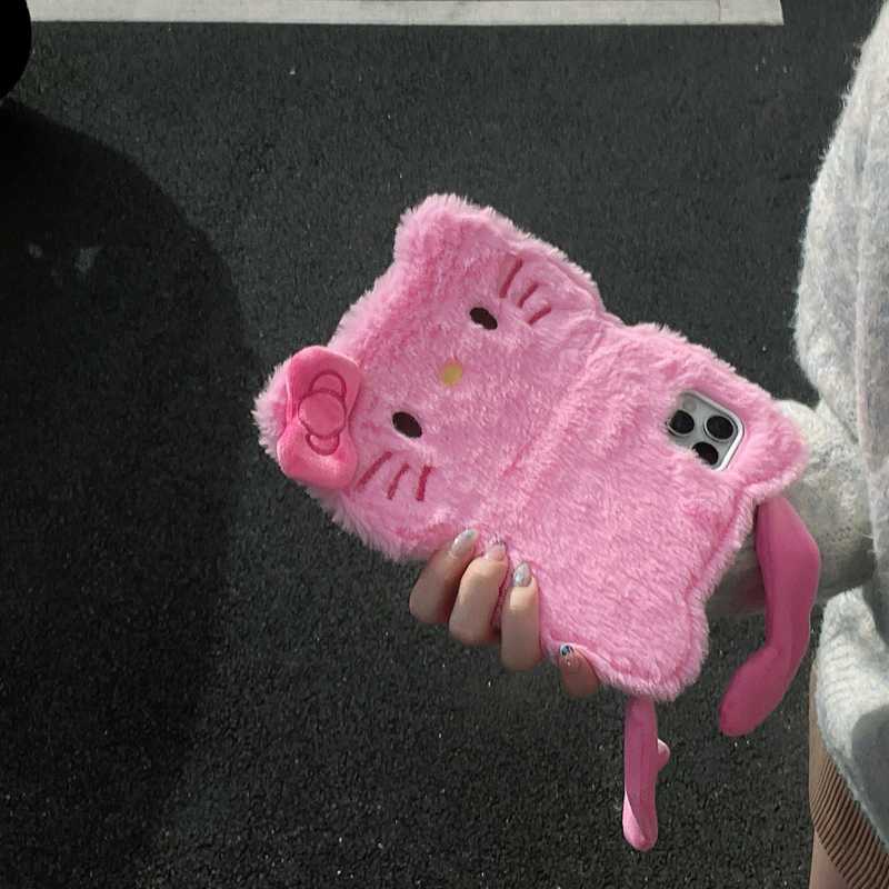 iPhone Lanyard Series | Hello Kitty Flip Plush Phone Case - Image 4
