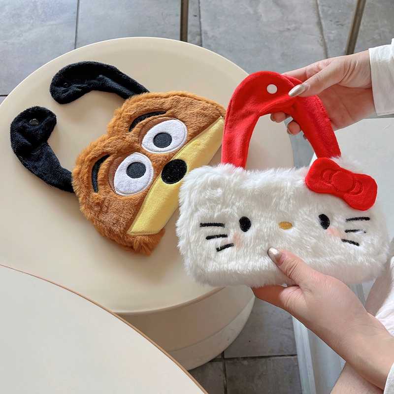 iPhone Lanyard Series | Cartoon Flip Design Plush Phone Case - Image 2