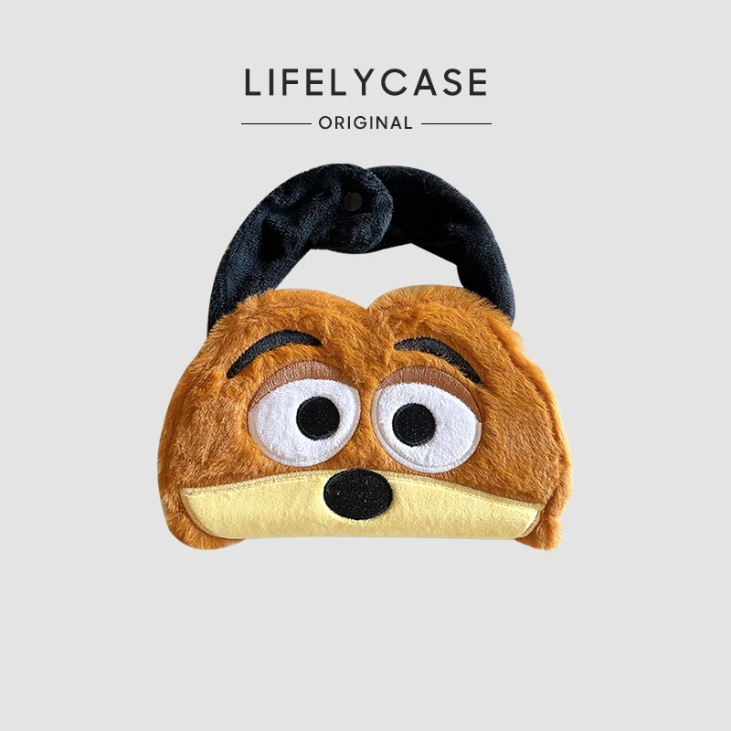 iPhone Lanyard Series | Cartoon Flip Design Plush Phone Case - Image 8