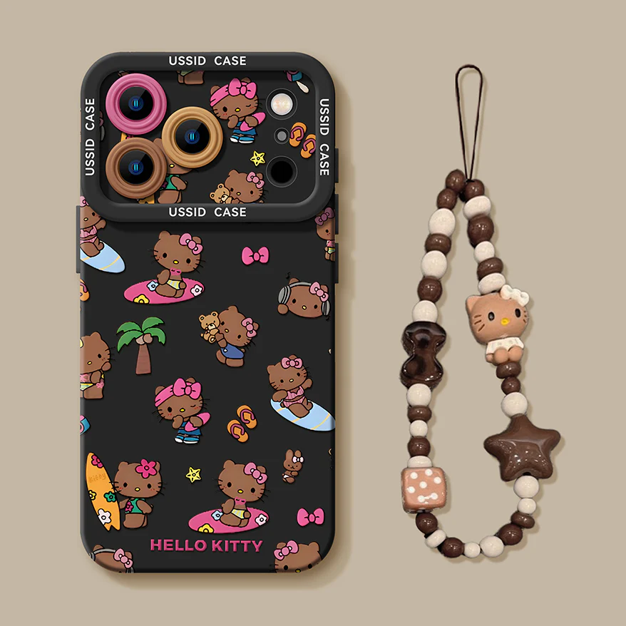 iPhone beads series | Hello Kitty Liquid Silicone Phone Case - Image 5
