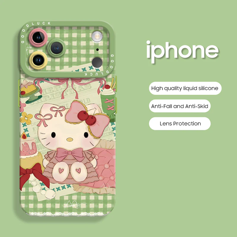 iPhone beads series | Hello Kitty Liquid Silicone Phone Case - Image 2