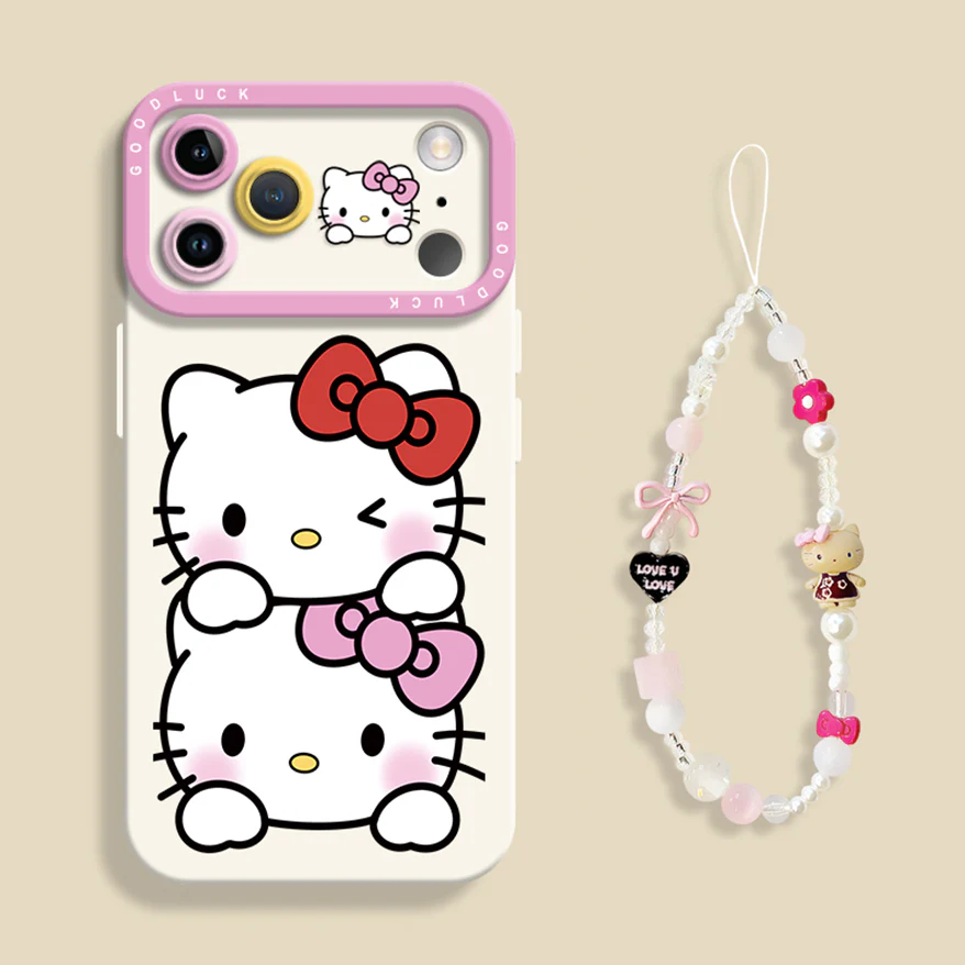 iPhone beads series | Hello Kitty Liquid Silicone Phone Case - Image 3