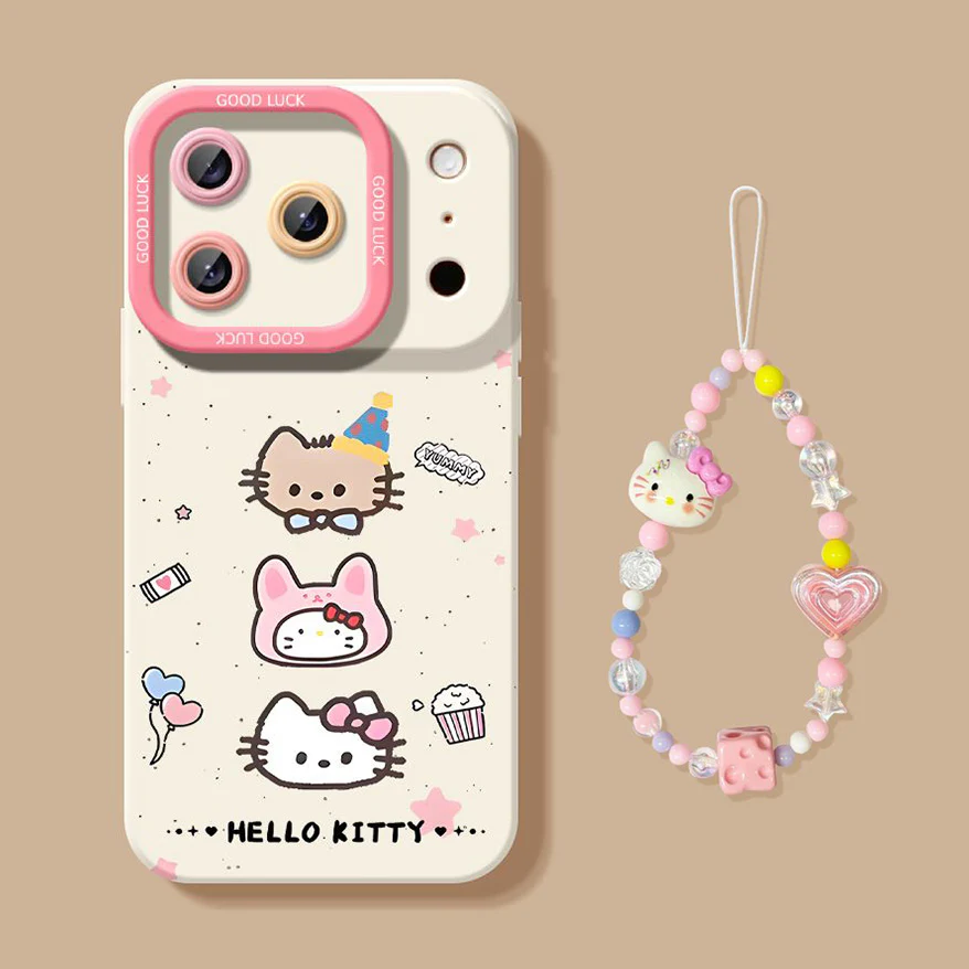 iPhone beads series | Hello Kitty Liquid Silicone Phone Case - Image 4