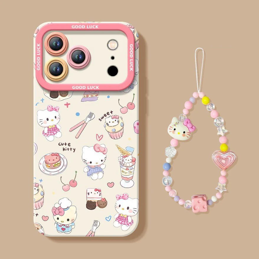 iPhone beads series | Hello Kitty Liquid Silicone Phone Case - Image 6