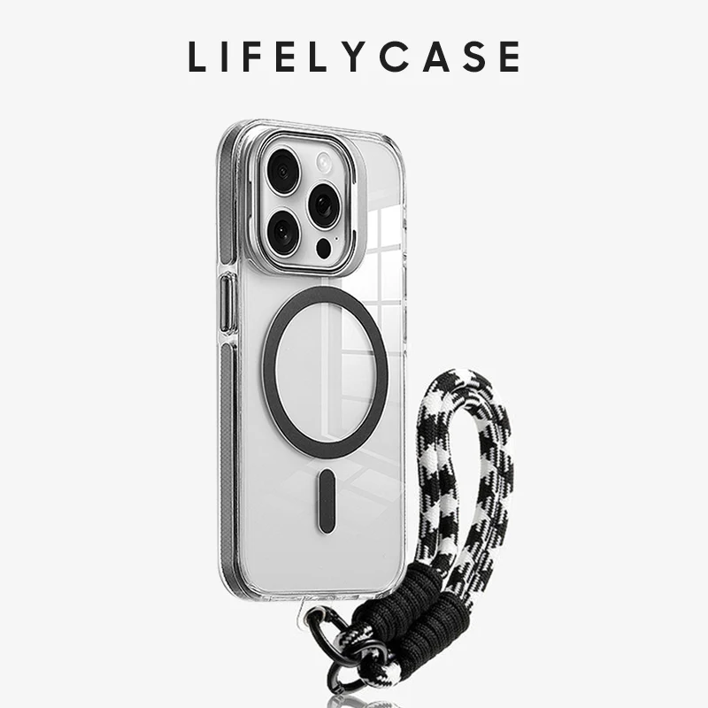 iPhone Lanyard Series | Transparent Magsafe Phone Case with Lens Holder Design - Image 13