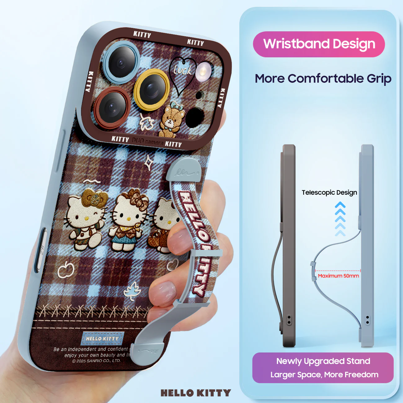 iPhone Wristband Series | Hello Kitty Liquid Silicone Phone Case - Image 4