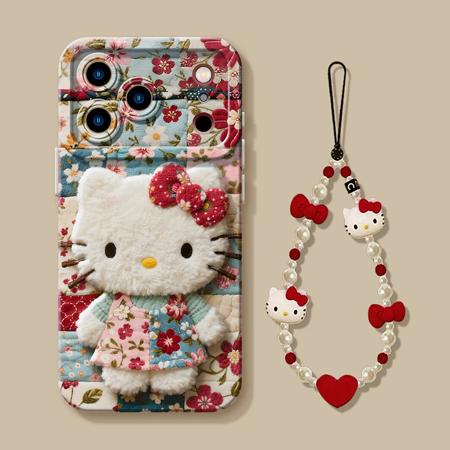 iPhone beads series | Hello Kitty Liquid Silicone Phone Case - Image 4