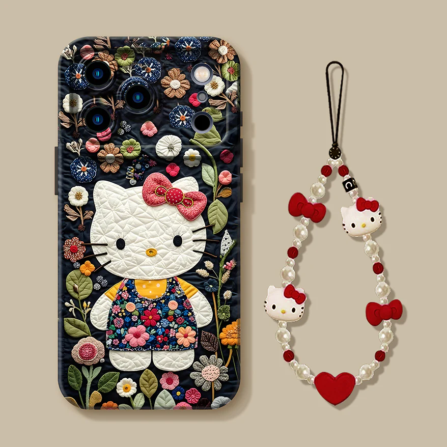 iPhone beads series | Hello Kitty Liquid Silicone Phone Case - Image 7