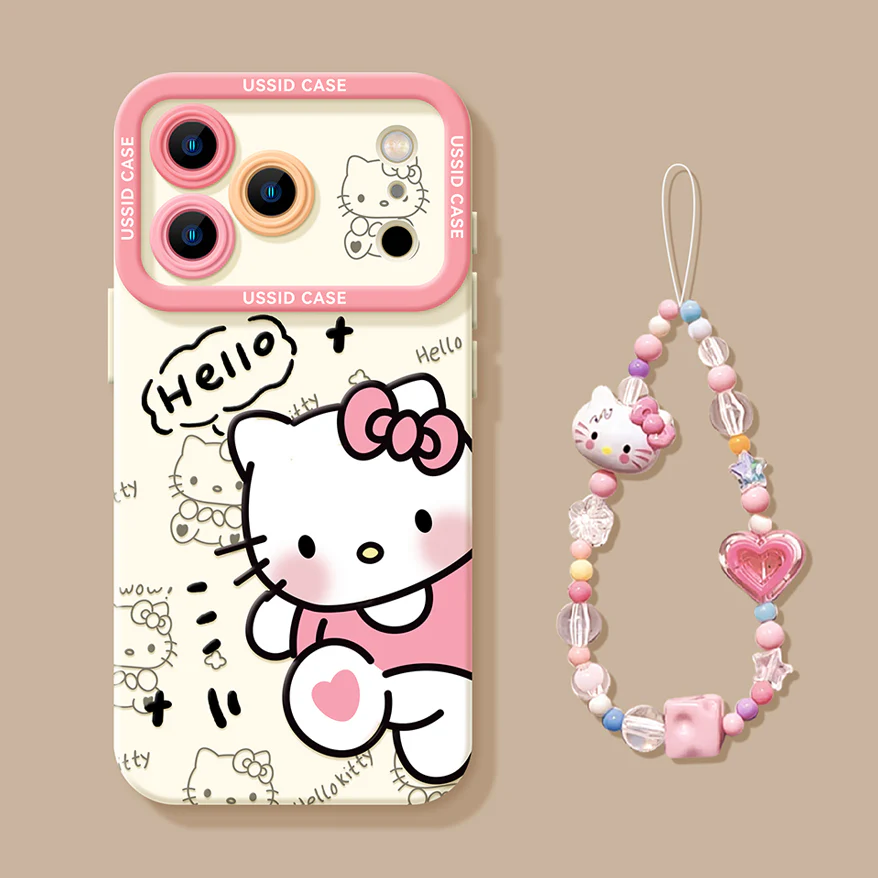 iPhone beads series | Hello Kitty Liquid Silicone Phone Case - Image 4